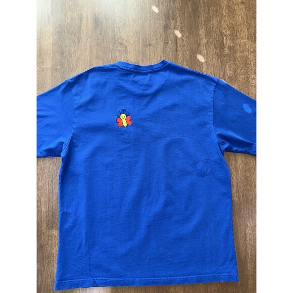 VC Playcool Blue T-Shirt M Embroidered Graphic Butterfly Tee Harajuku - Picture 9 of 14